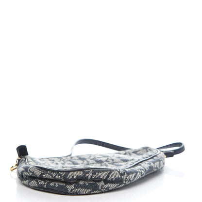 Christian Dior Monogram Mini Saddle Pochette Navy 4 of 7