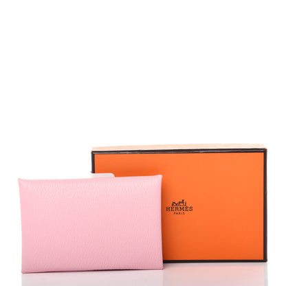 Hermes Chevre Mysore Calvi Card Case Rose Sakura 6 of 6