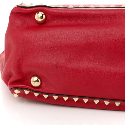 Valentino Garavani Vitello Medium Rockstud Tote Rosso Valentino 10 of 11