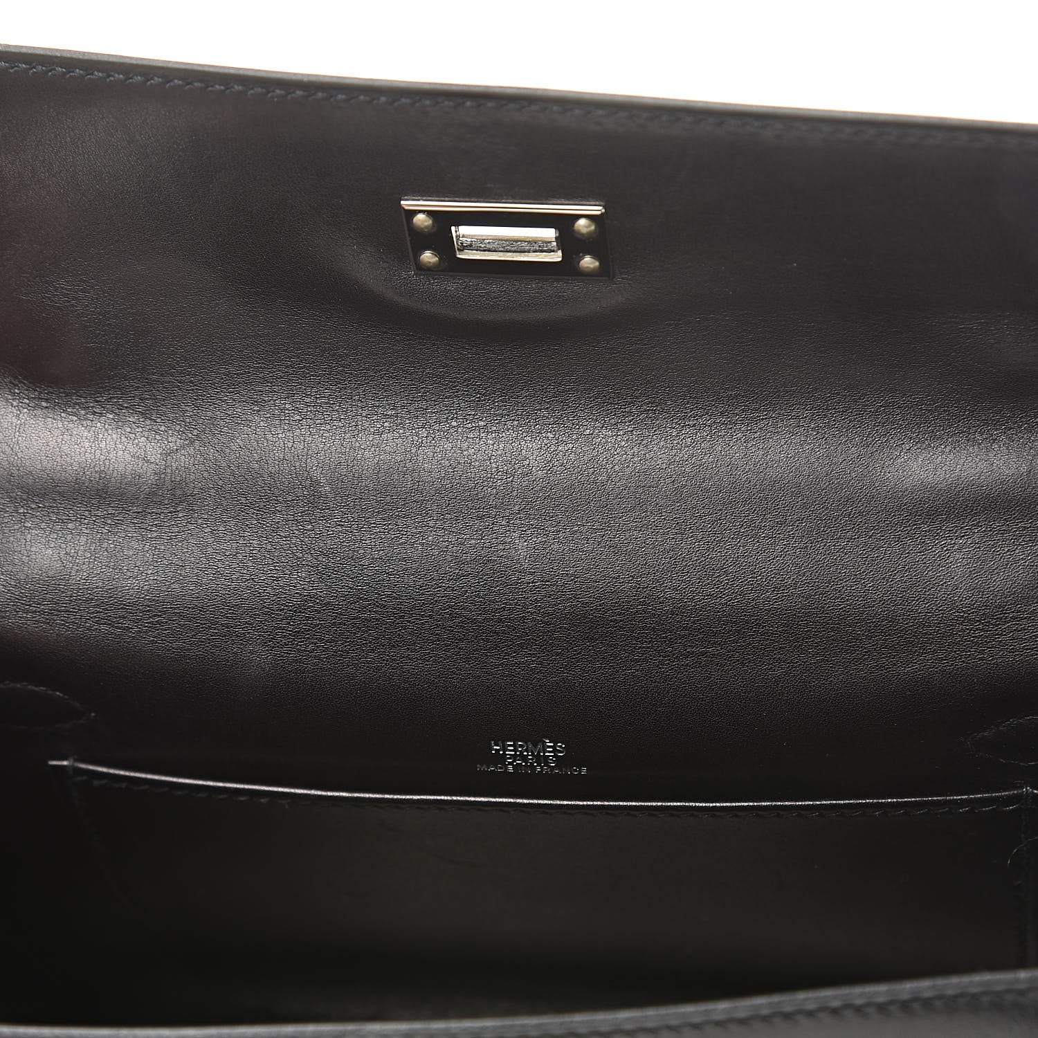 Hermes Swift Kelly Pochette Clutch Black 9 of 14