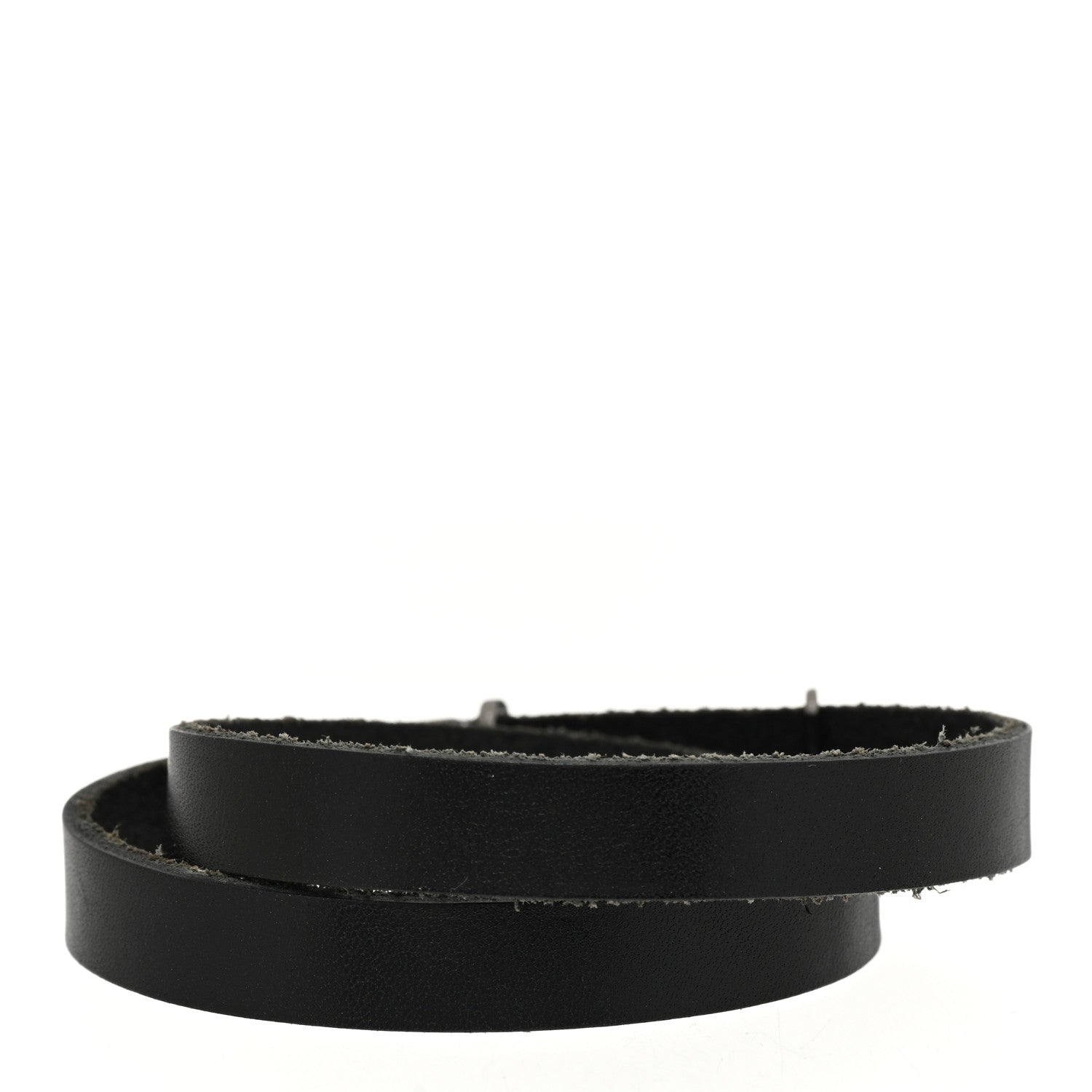 Saint Laurent Calfskin Opyum Double Wrap Bracelet Black 3 of 6