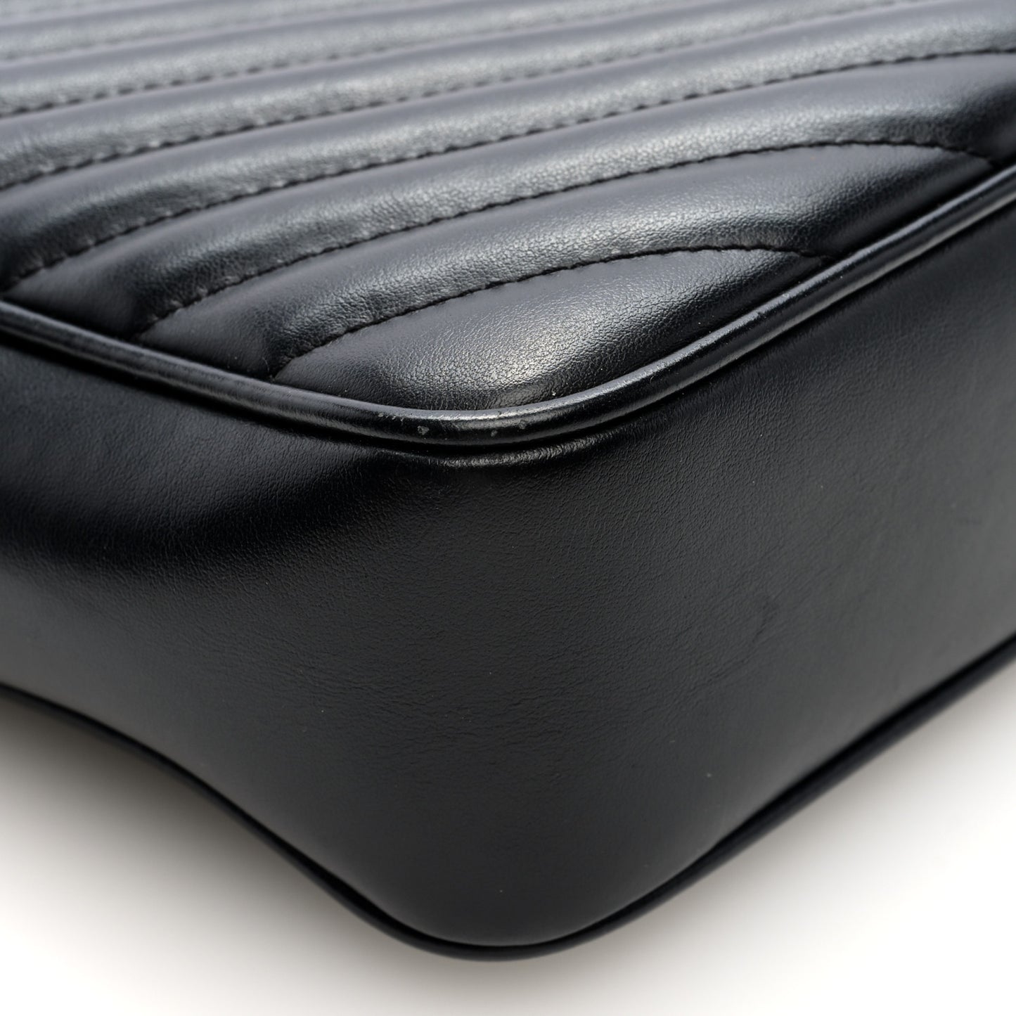 Calfskin Matelasse Monogram Lou Camera Bag Black
