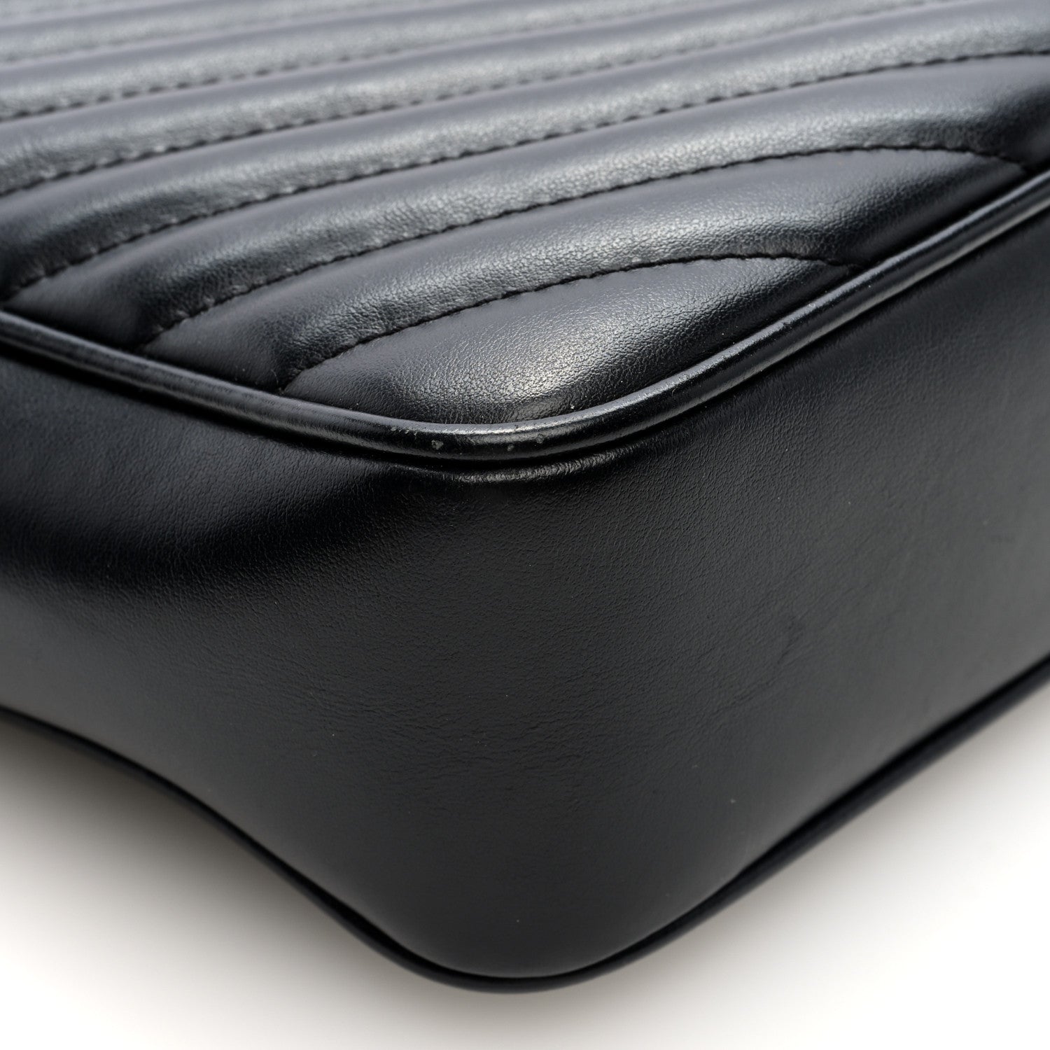 Saint Laurent Calfskin Matelasse Monogram Lou Camera Bag Black 8 of 9