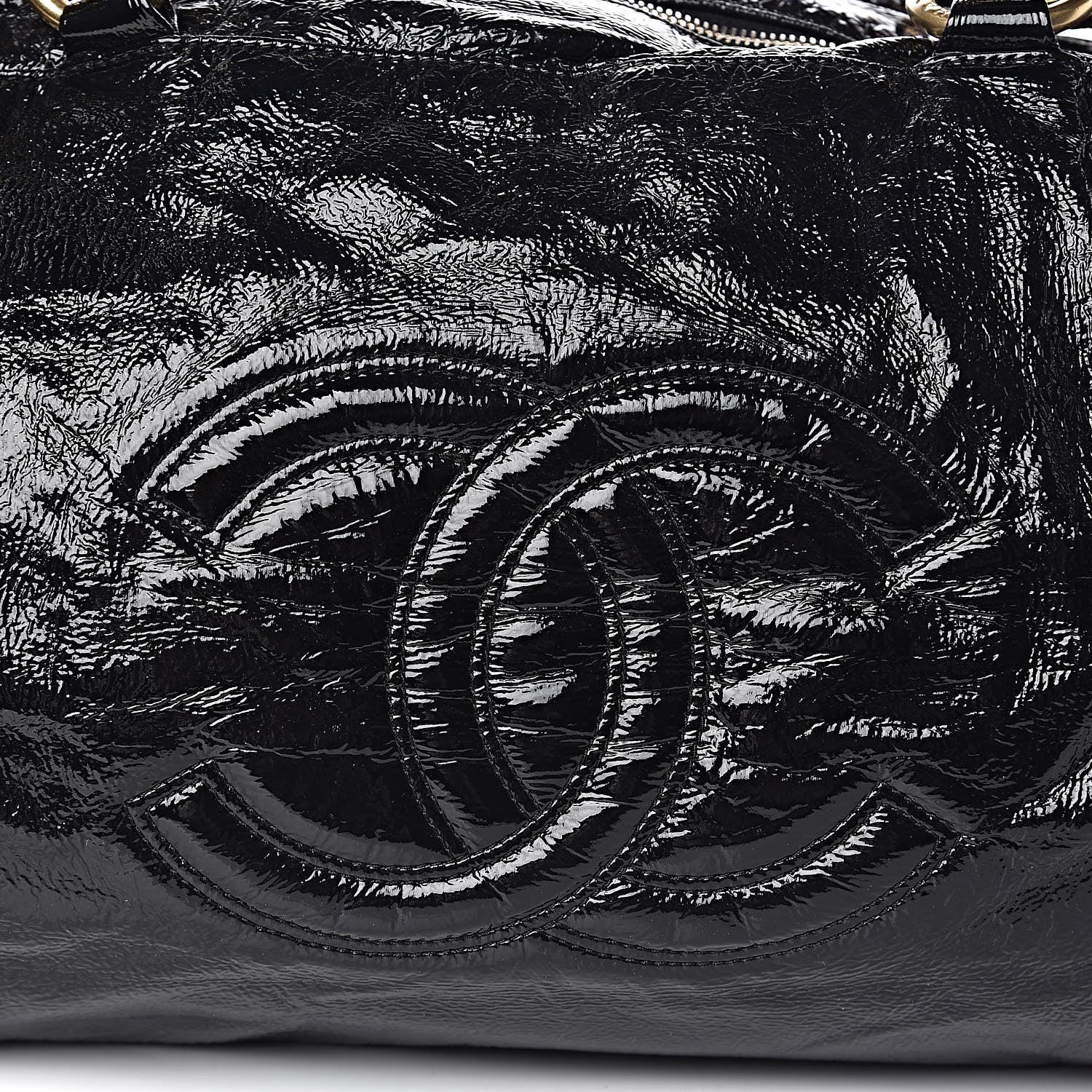 Chanel Vinyl Medium Rock and Chain Bowler Black 10 of 10