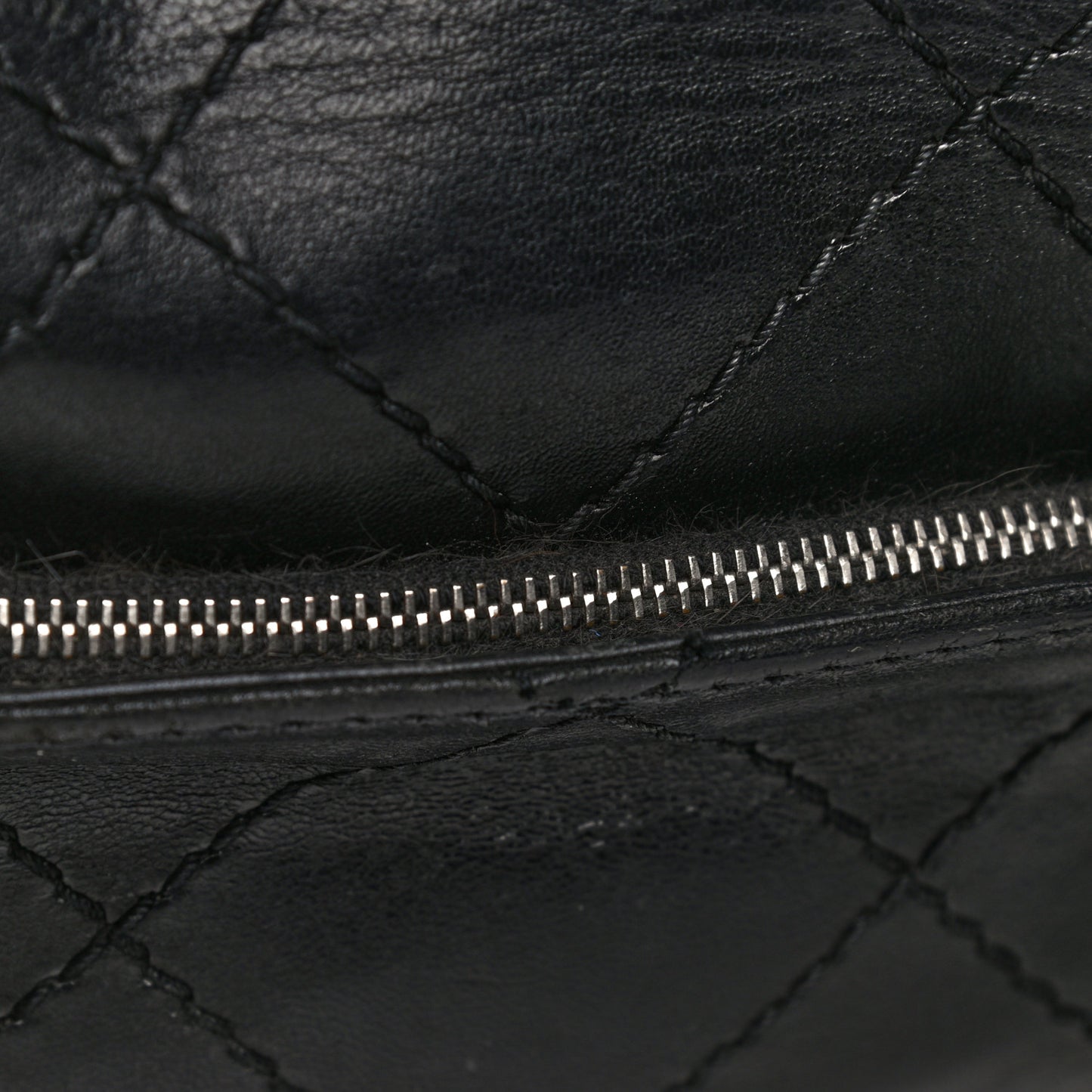 Lambskin Small Stitched Mini Flap Black