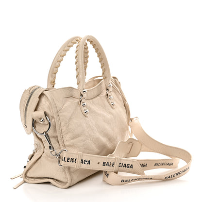 Balenciaga Agneau Classic Silver Hardware S City Logo Strap Light Craie 4 of 18