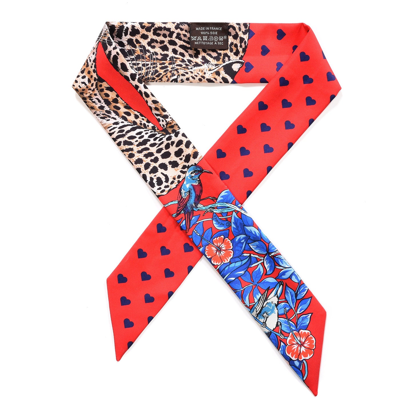 Silk Jungle Love Love Twilly Rouge Marine Fauve