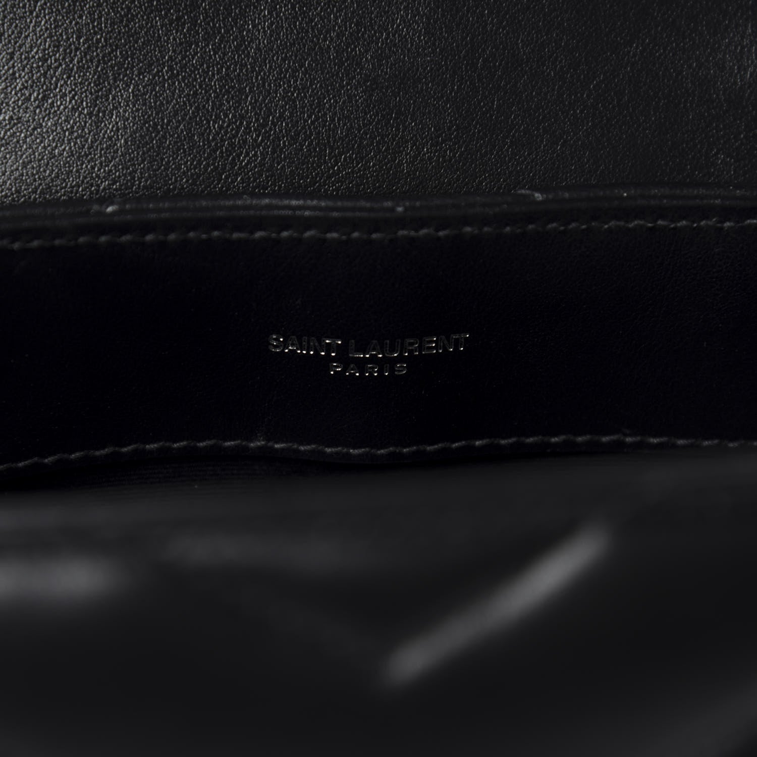 Saint Laurent Calfskin Y Quilted Monogram Small Loulou Chain Satchel Black 9 of 12