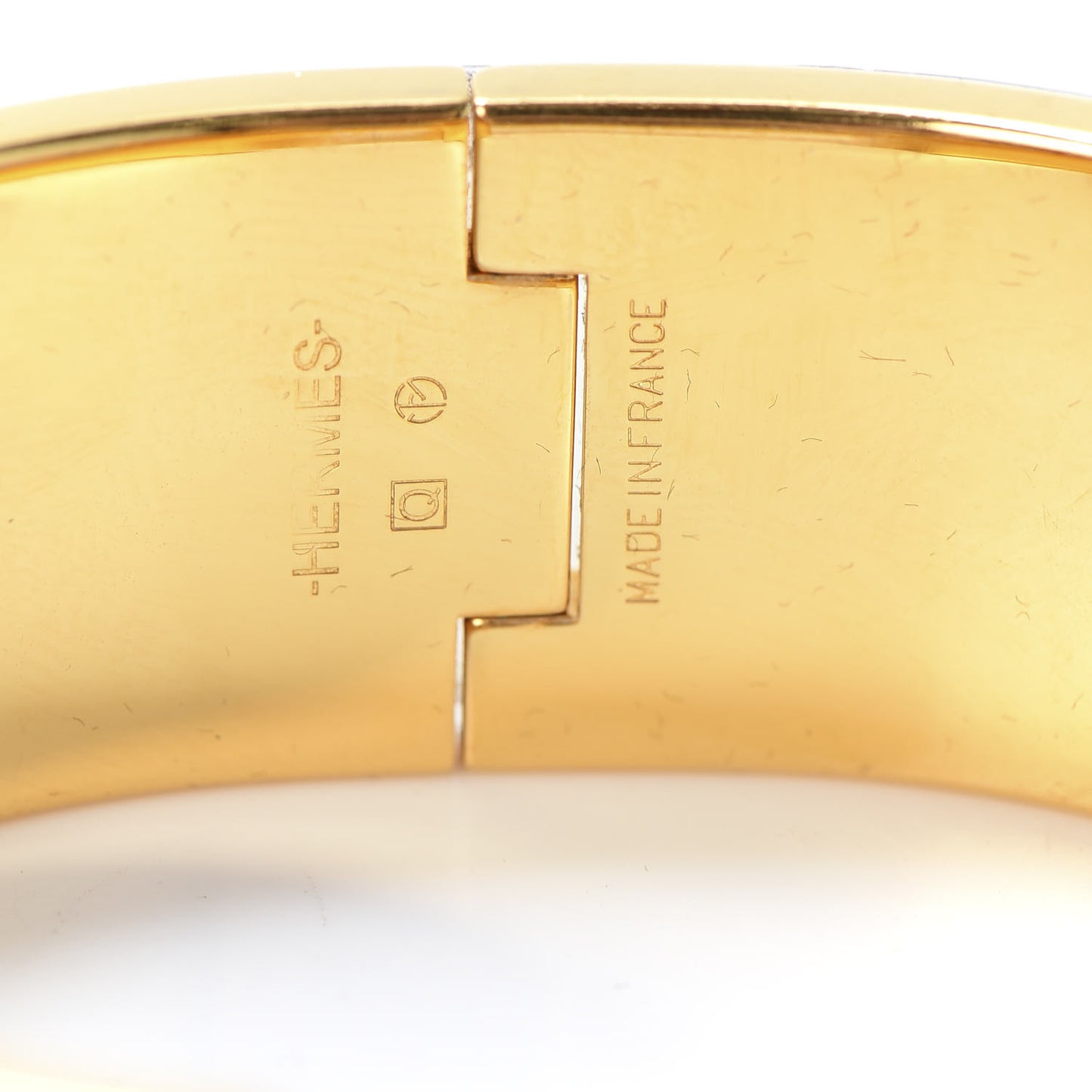 Enamel Wide Clic Clac H Bracelet PM White