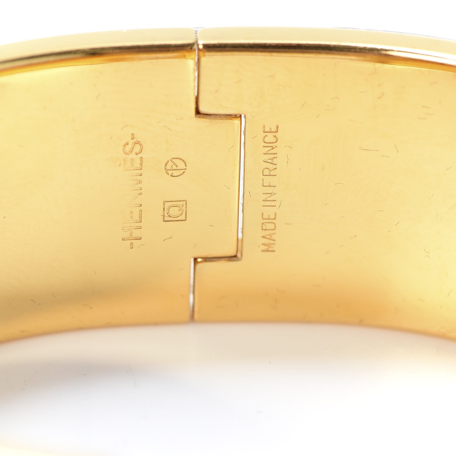 Hermes Enamel Wide Clic Clac H Bracelet PM White 3 of 4