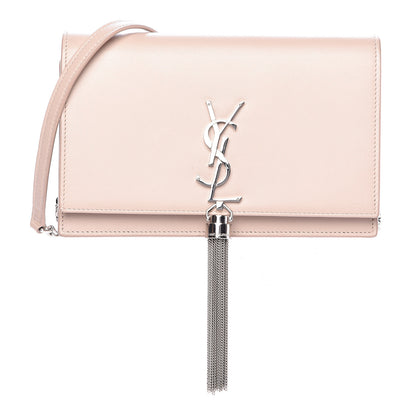 Saint Laurent Smooth Calfskin Classic Monogram Kate Tassel Chain Wallet Marble Pink 1 of 17