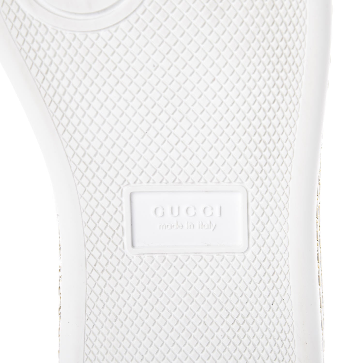 Gucci Calfskin Crystal Web Bee Embroidered Womens Ace Platform Sneakers 37.5 White 6 of 7