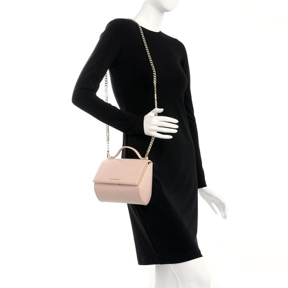 Givenchy Textured Calfskin Mini Pandora Box Chain Crossbody Bag Powder Pink 2 of 7