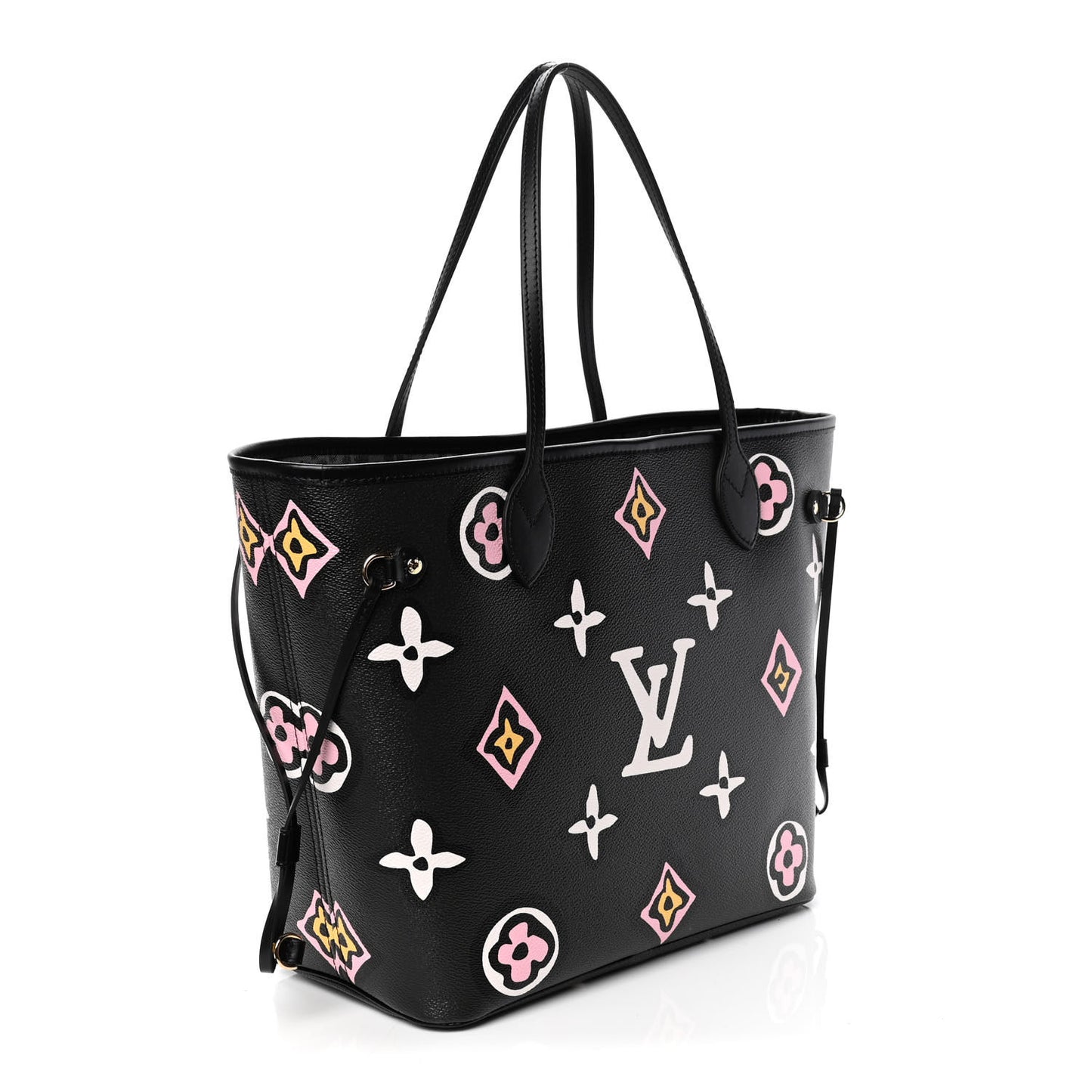 Monogram Giant Wild At Heart Neverfull MM Black