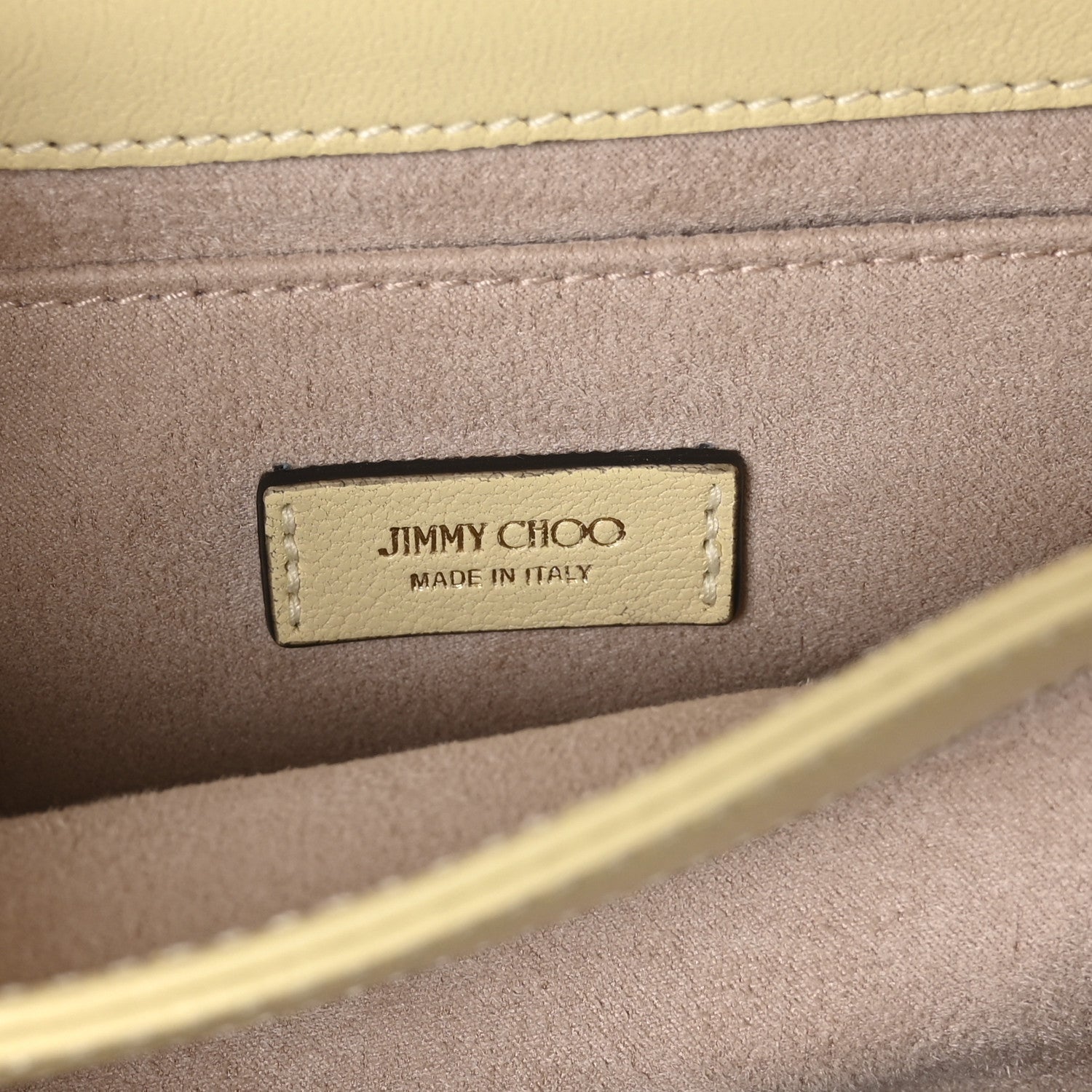 Jimmy Choo Calfskin Quilted Pearl Biker Curve Top Handle Bag Buttermilk 6 of 9