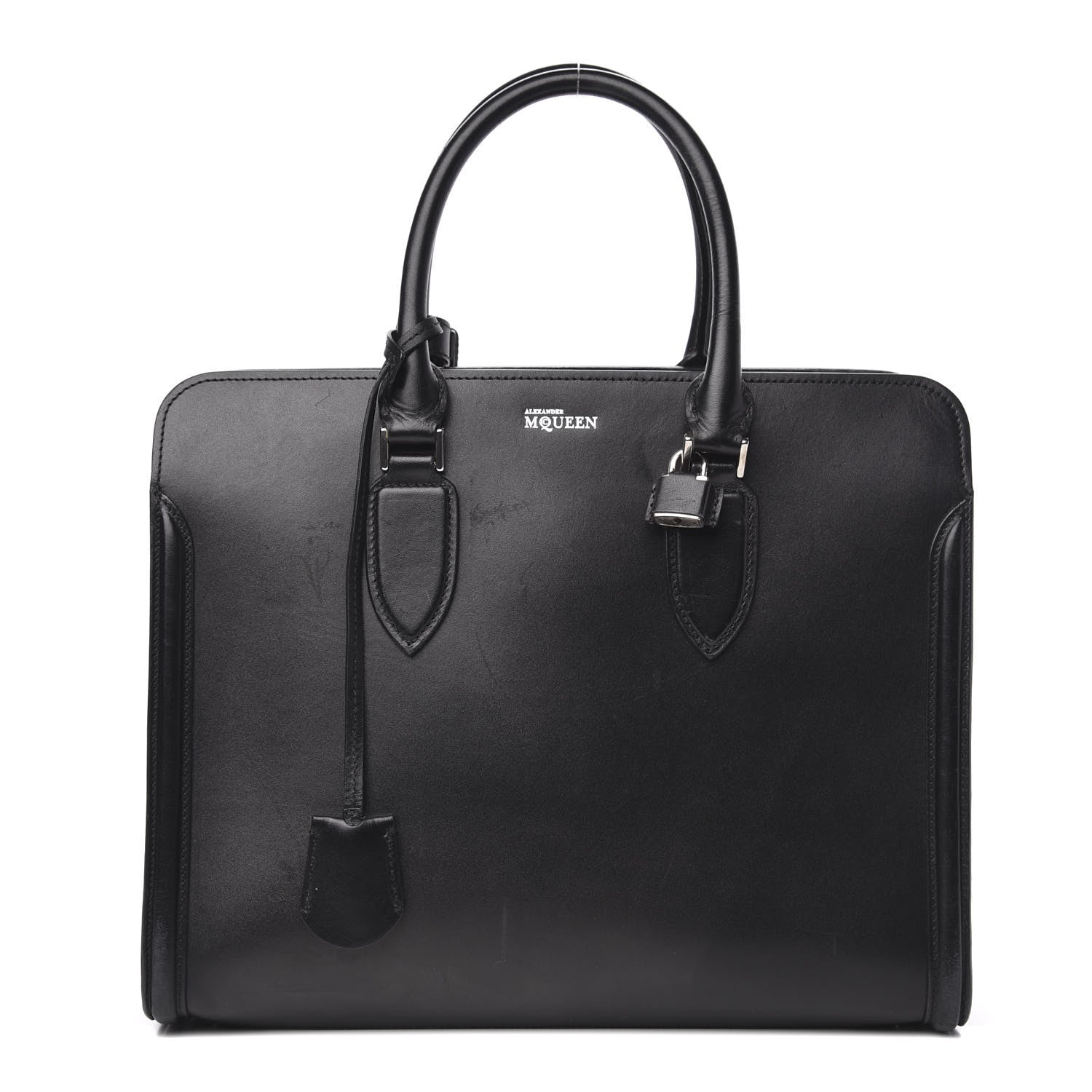 Alexander McQueen Calfskin Heroine Open Tote Black 1 of 17