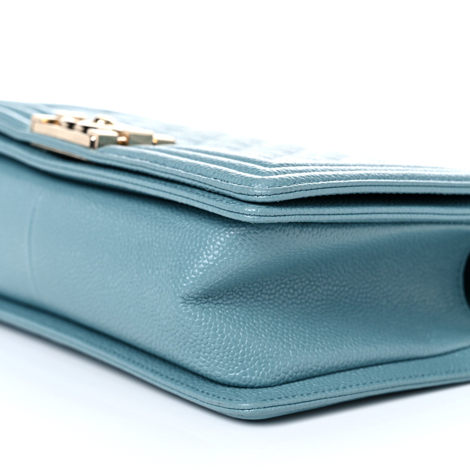 Chanel Caviar Quilted Medium Boy Flap Light Blue 9 of 10