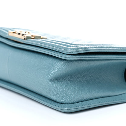 Chanel Caviar Quilted Medium Boy Flap Light Blue 9 of 10