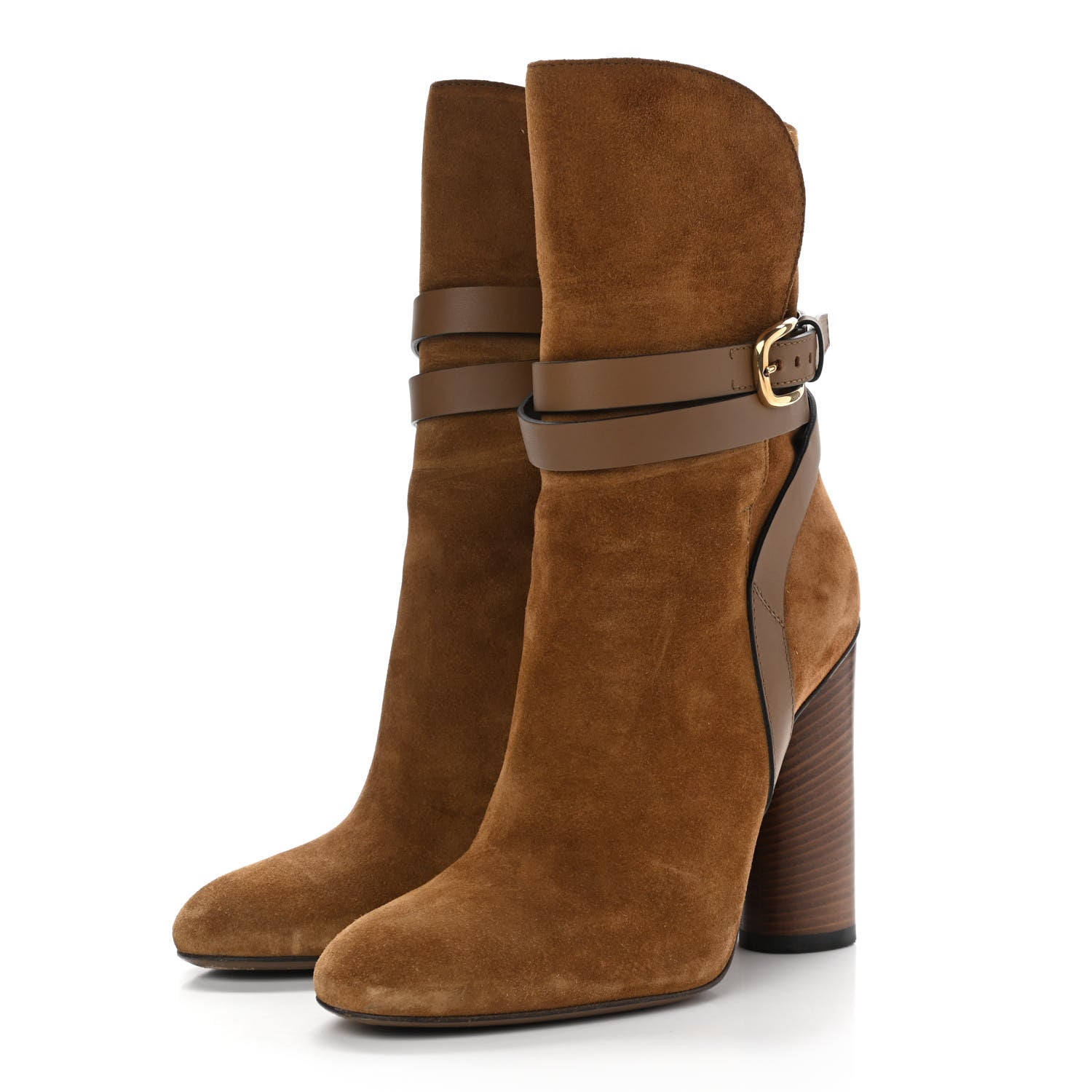 Gucci Suede Abigail Ankle Boots 37 New Marron 3 of 8