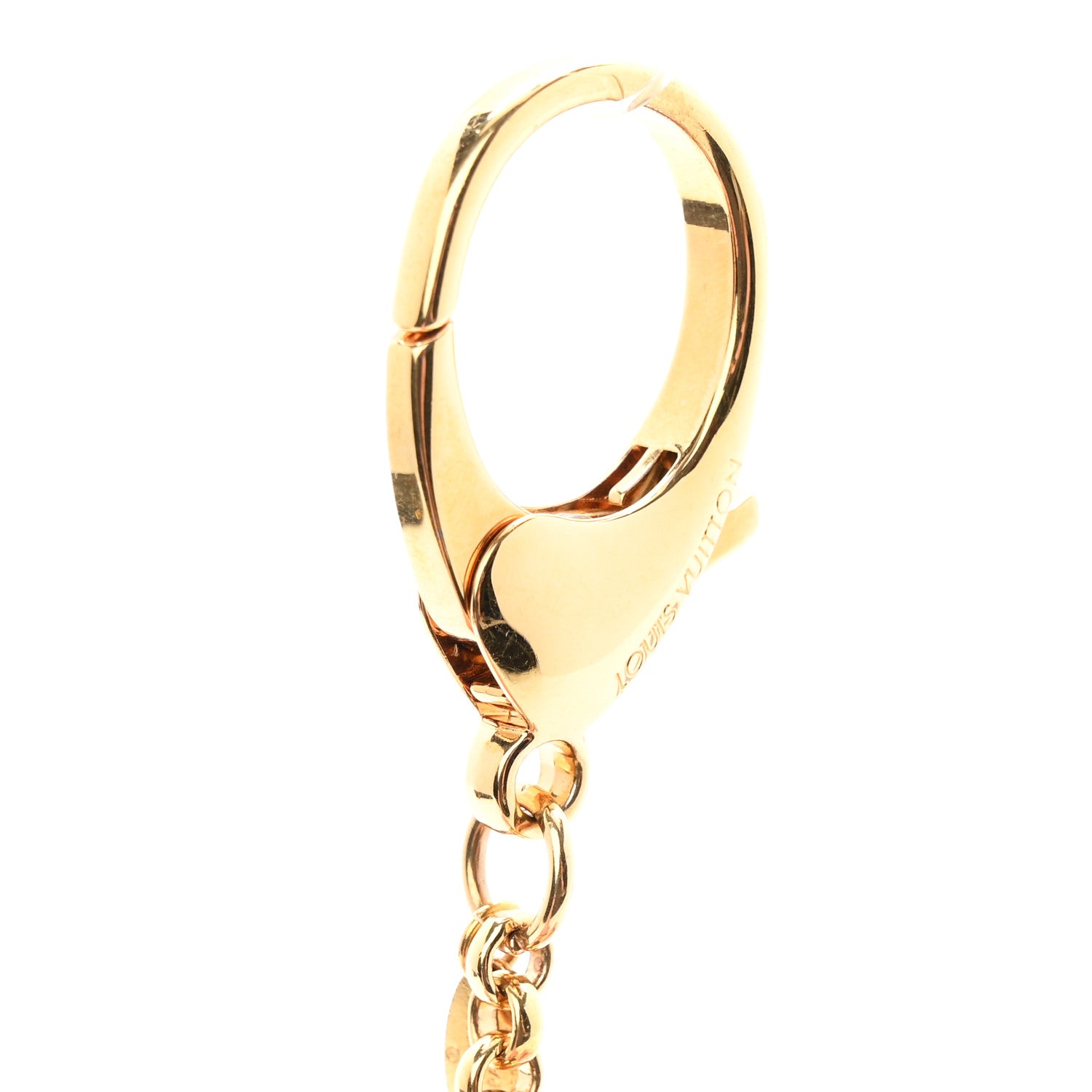Louis Vuitton Metal Enamel Fleur De Monogram Bag Charm Dore 4 of 4