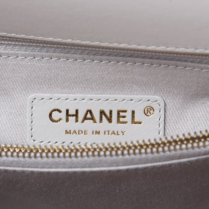 Chanel Aged Calfskin Chevron Quilted Small Coco Handle Flap Rose Pale 6 of 10