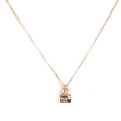 Hermes 18K Rose Gold Diamond Constance Amulette Charm Pendant Necklace 1 of 5