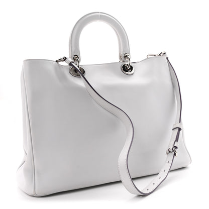 Christian Dior Smooth Calfskin Large Diorissimo Tote White 4 of 12
