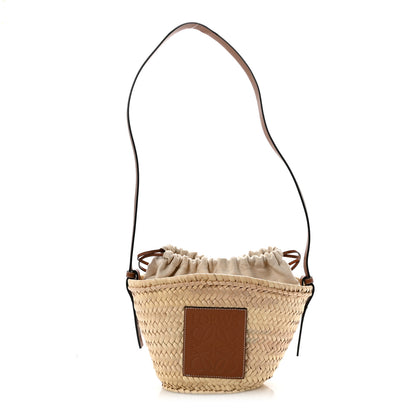 Loewe Raffia Drawstring Basket Tote Bag Natural Tan 1 of 9