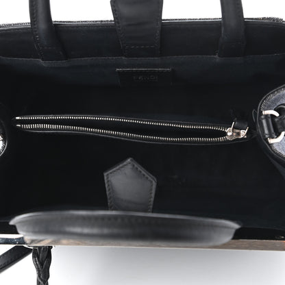 Fendi Denim Petite 2Jours Tote Blue Black 5 of 10