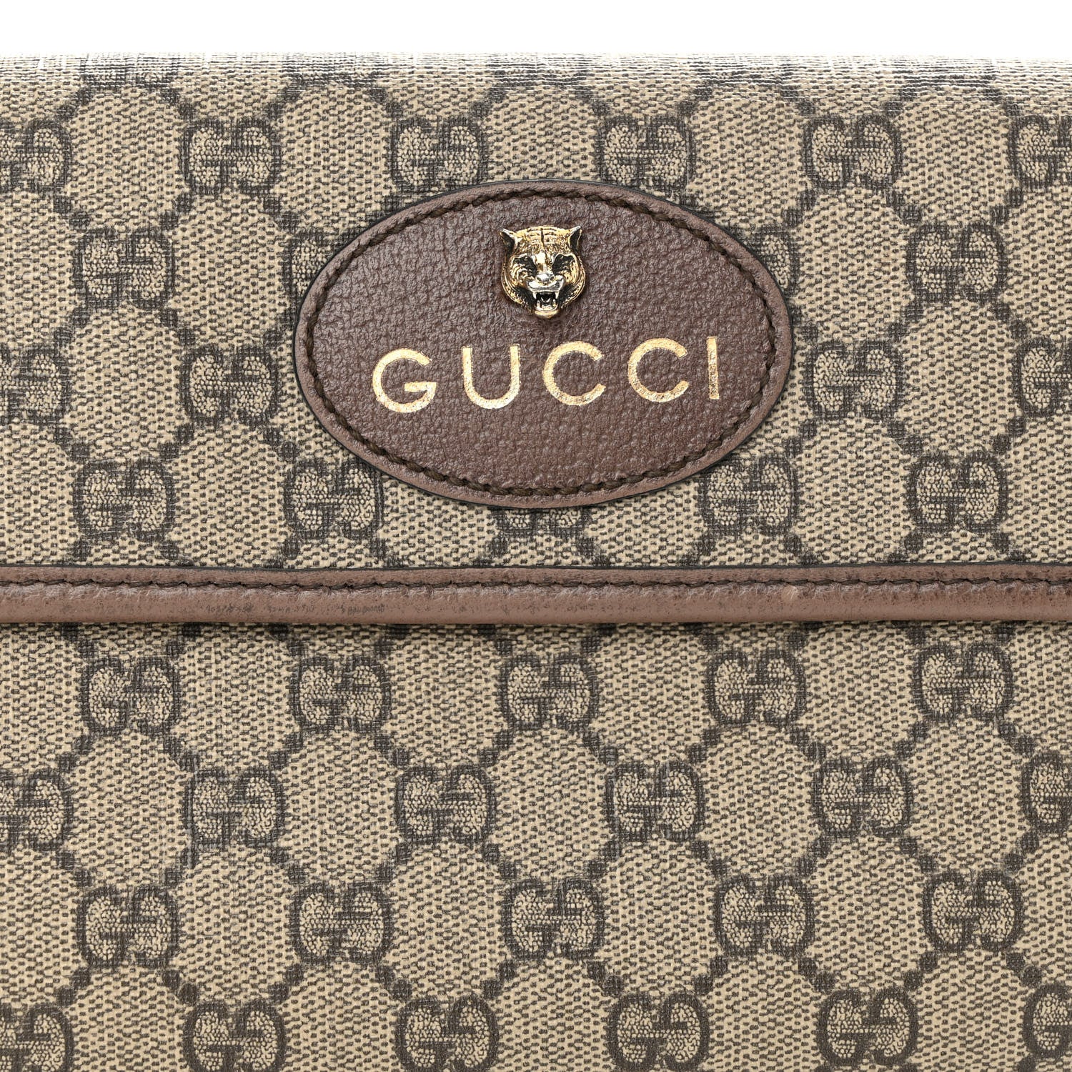 Gucci GG Supreme Monogram Neo Vintage Web Belt Bag Brown 7 of 9