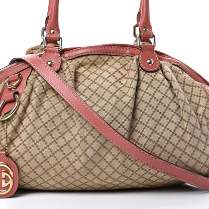 Gucci Diamante Medium Sukey Boston Interlocking G Charm Bag Pink 7 of 17