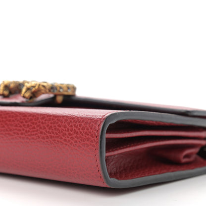Gucci Calfskin Mini Dionysus Chain Wallet Hibiscus Red 10 of 10