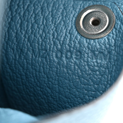 Hermes Chevre Mysore Calvi Card Case New Bleu Jean 7 of 8