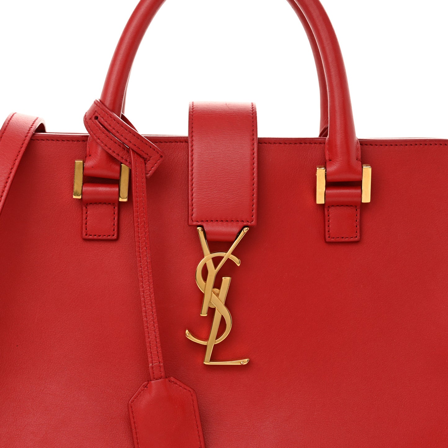 Calfskin Small Monogram Cabas Lipstick Red