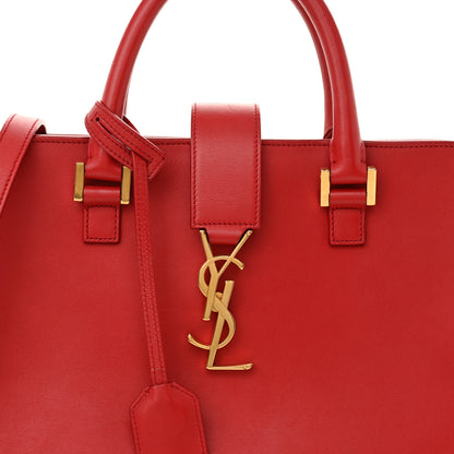 Saint Laurent Calfskin Small Monogram Cabas Lipstick Red 8 of 12