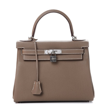 Hermes Togo Kelly Retourne 28 Etoupe 1 of 10