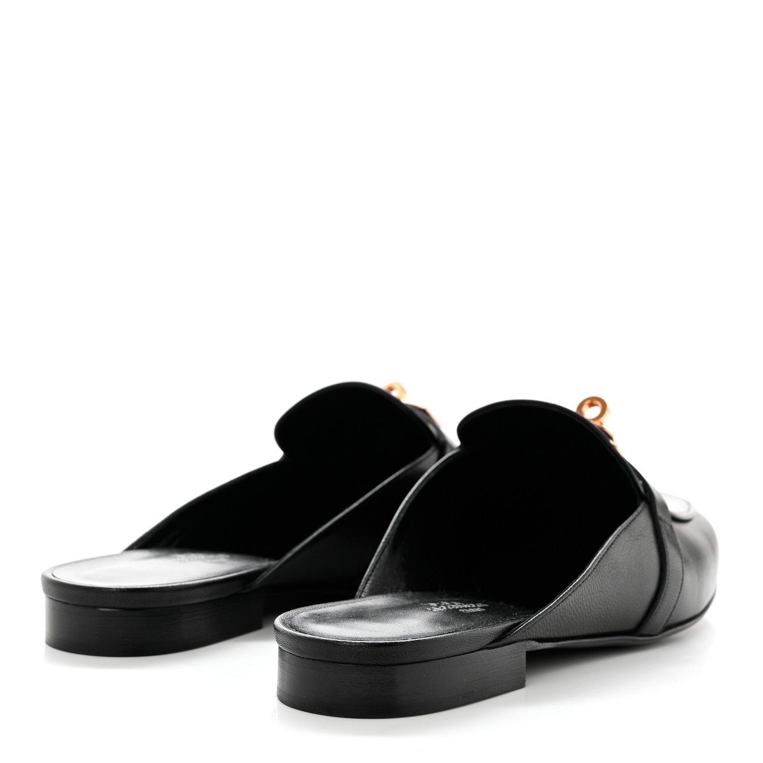 Hermes Goatskin Oz Mules 39 Black 4 of 9