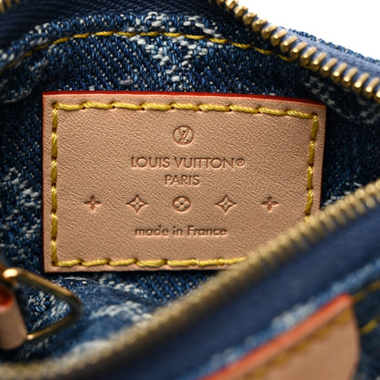 Louis Vuitton Monogram Denim Key Pouch Denim Blue 6 of 7