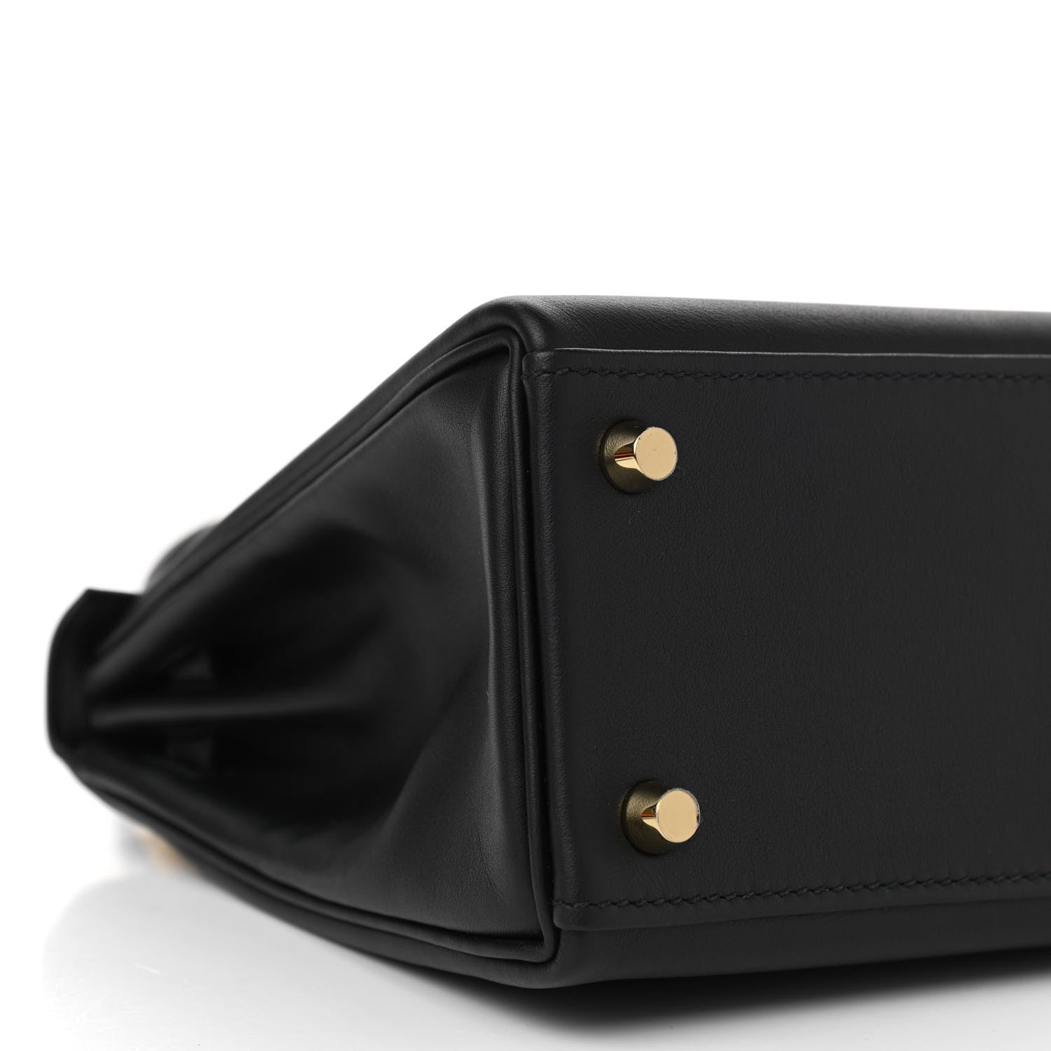 Hermes Swift Horseshoe Kelly Retourne 25 Black Rose Pourpre 9 of 11