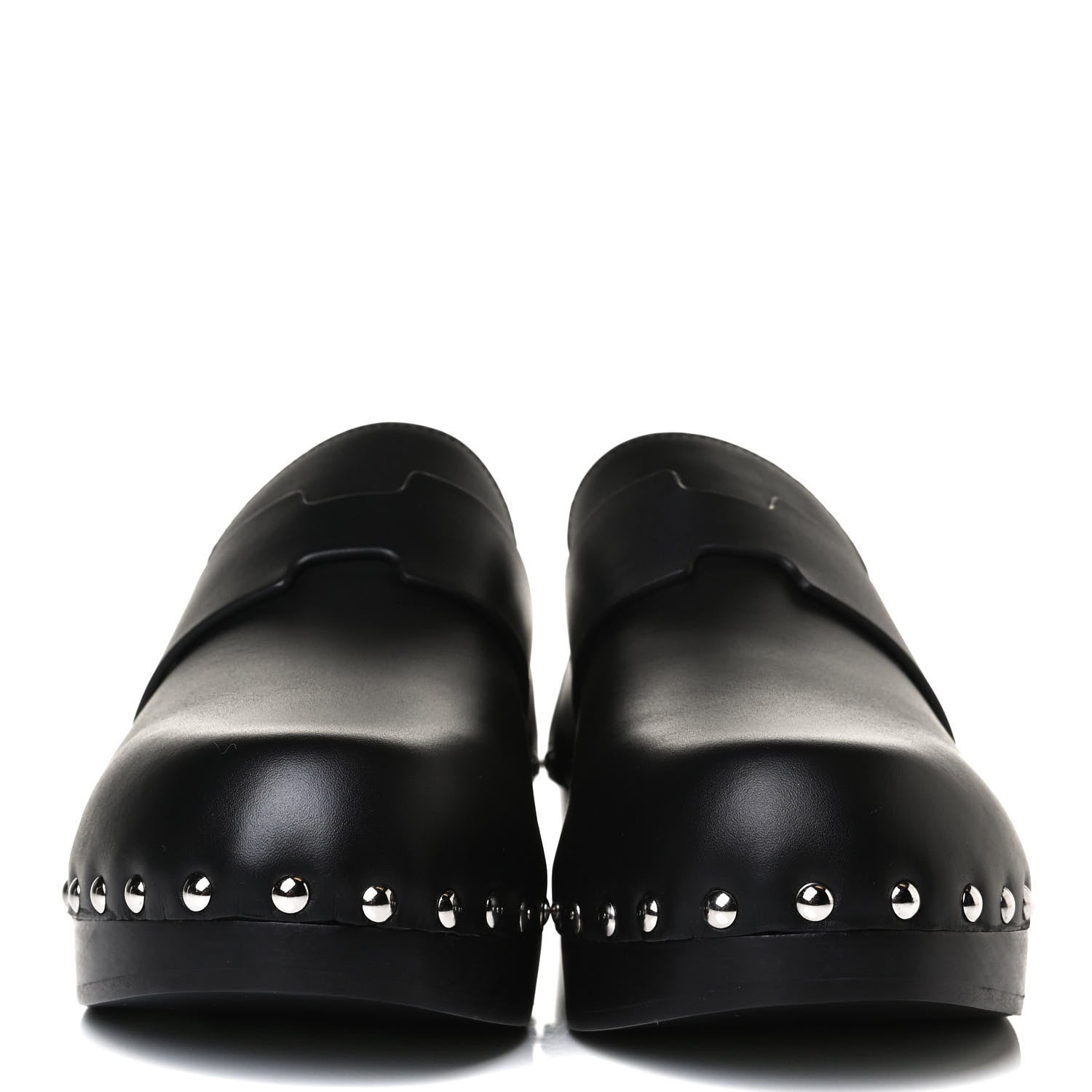 Hermes Calfskin Calya Mules 39 Black 2 of 12