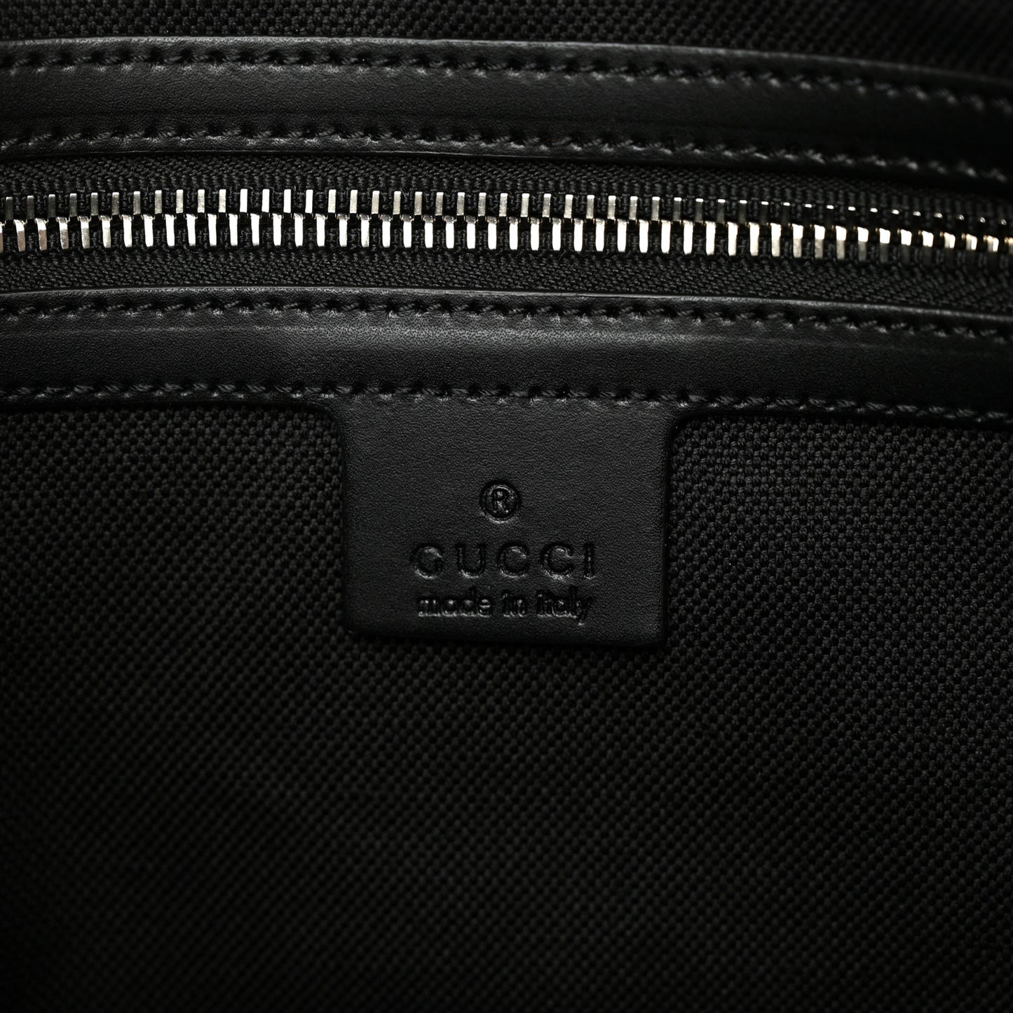 Soft GG Supreme Monogram Appia Calfskin Web East West Messenger Bag Black Grey