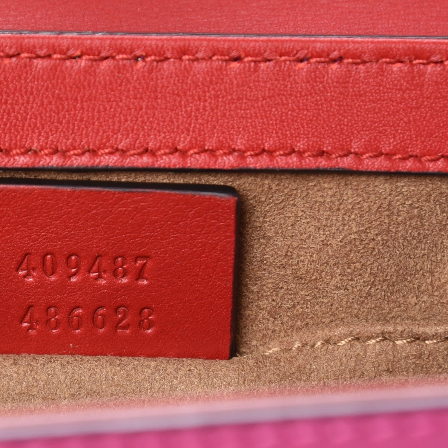 Gucci Calfskin Small Padlock Shoulder Bag New Rosette Hibiscus Red 7 of 9
