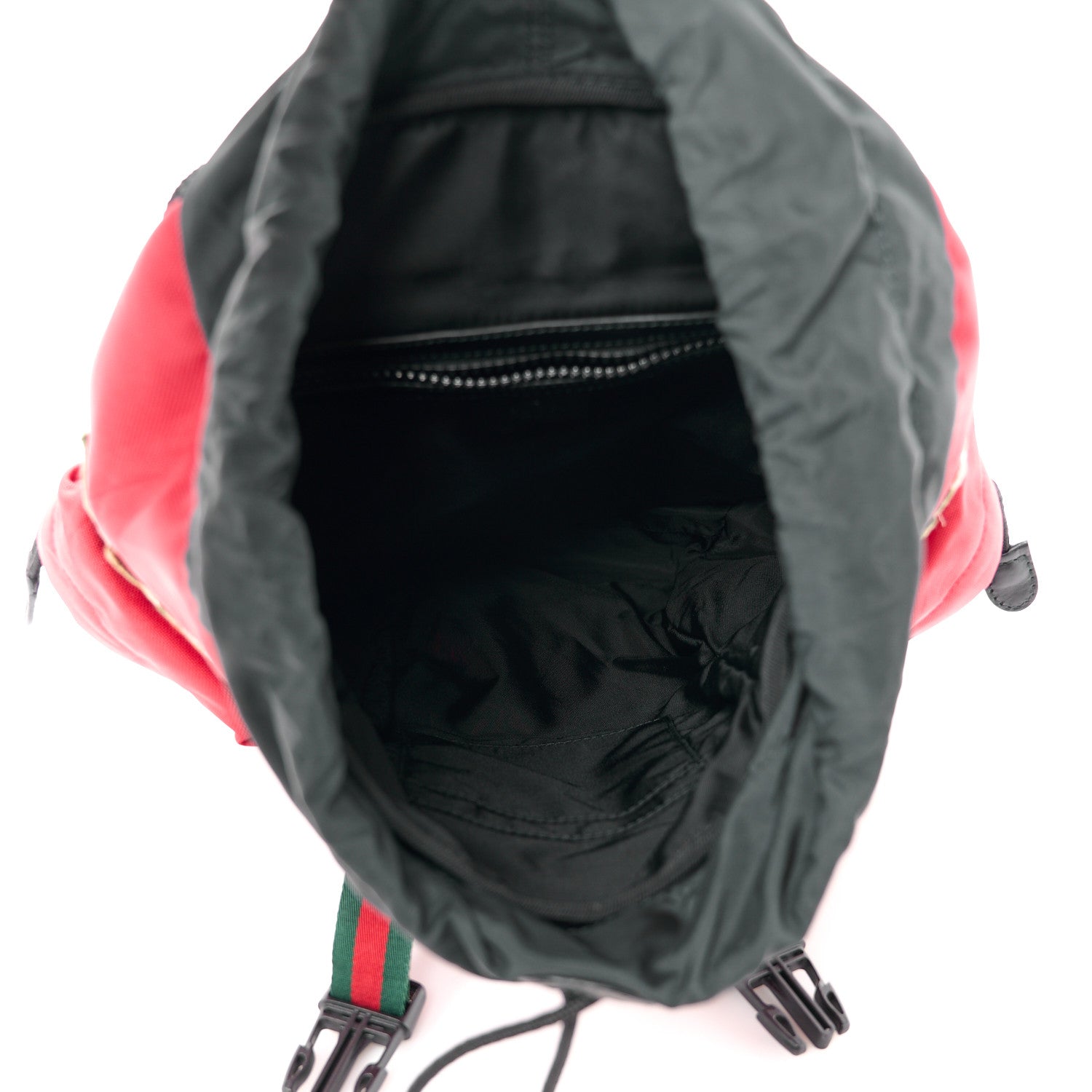 Gucci Techno Canvas L'Aveugle Par Amour Embroidered Double Buckle Backpack Red 5 of 12