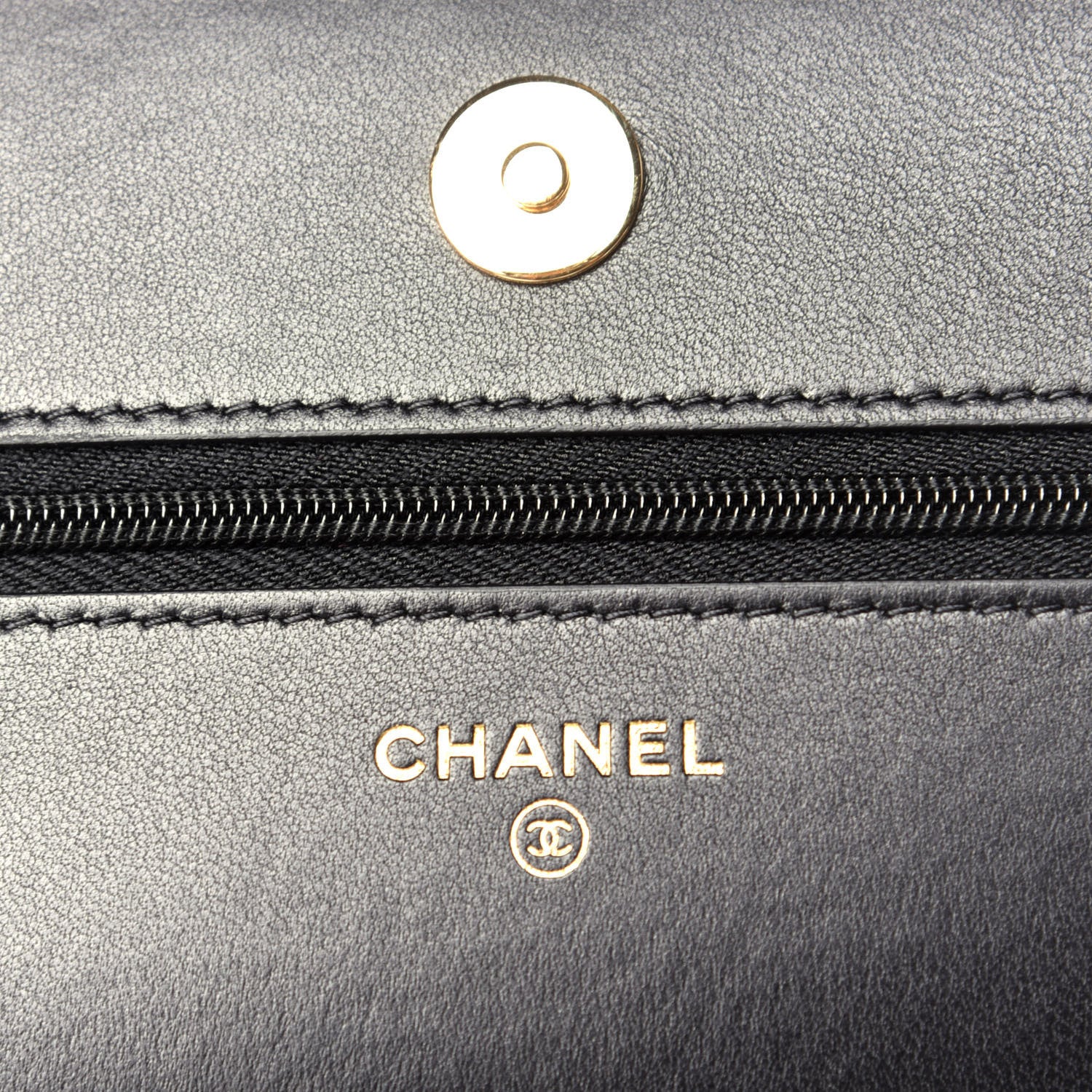 Chanel Lambskin Quilted Wallet On Chain WOC Black 6 of 10