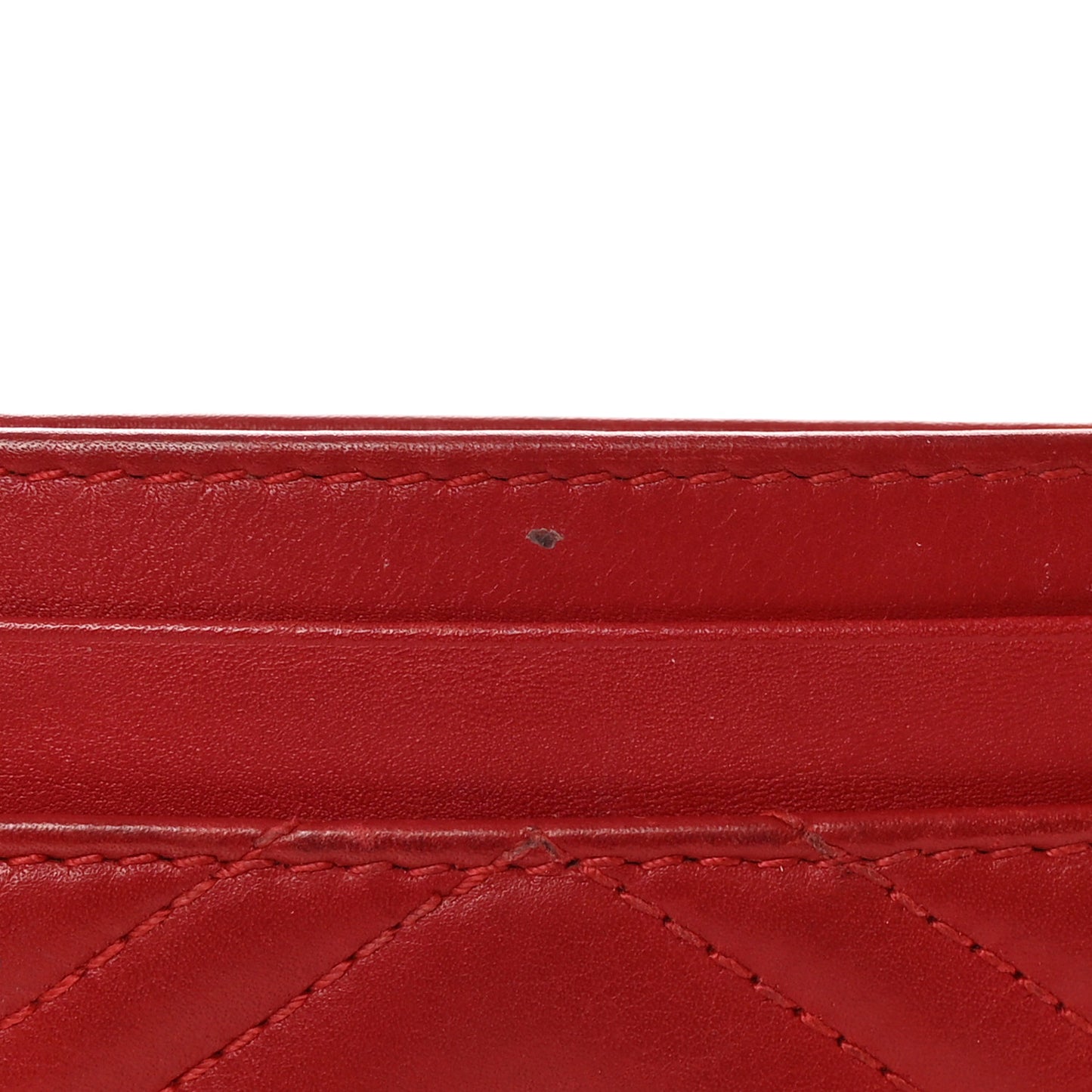Calfskin Matelasse GG Marmont Card Holder Hibiscus Red