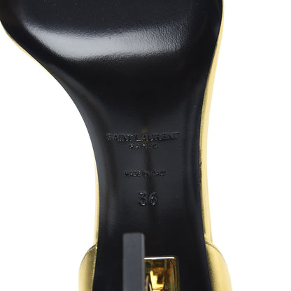 Saint Laurent Calfskin Opyum 85 Sandals 36 Oro 7 of 8