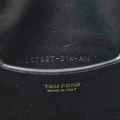 Tom Ford Suede Medium Double Tassel Bucket Bag Graphite 8 of 14