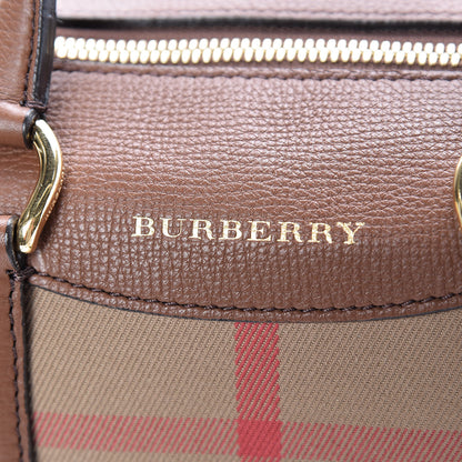 Burberry House Check Derby Calfskin Small Alchester Bowling Bag Tan 8 of 13