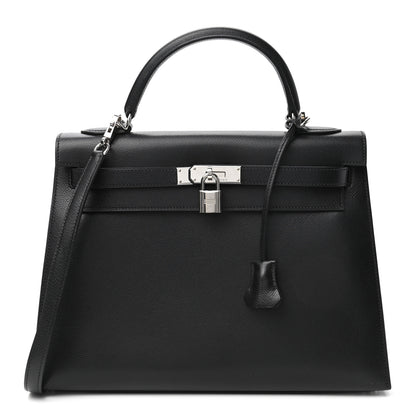 Hermes Epsom Kelly Sellier 32 Black 1 of 10