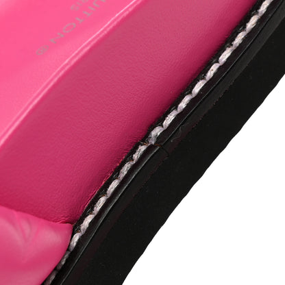 Louis Vuitton Calfskin Embossed Monogram Sunset Flat Comfort Mule 36 Rose Pop 12 of 14